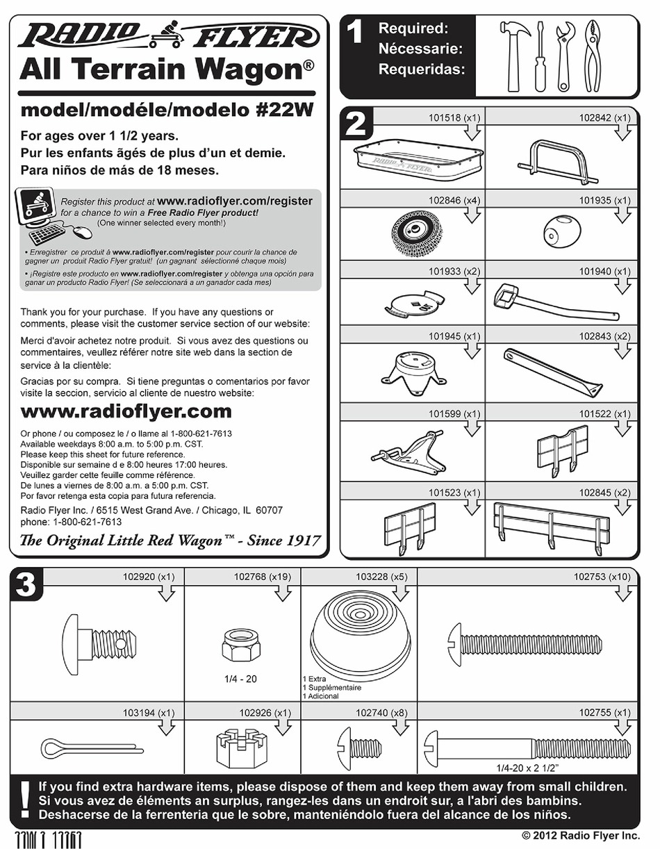 radio flyer ez fold wagon instructions