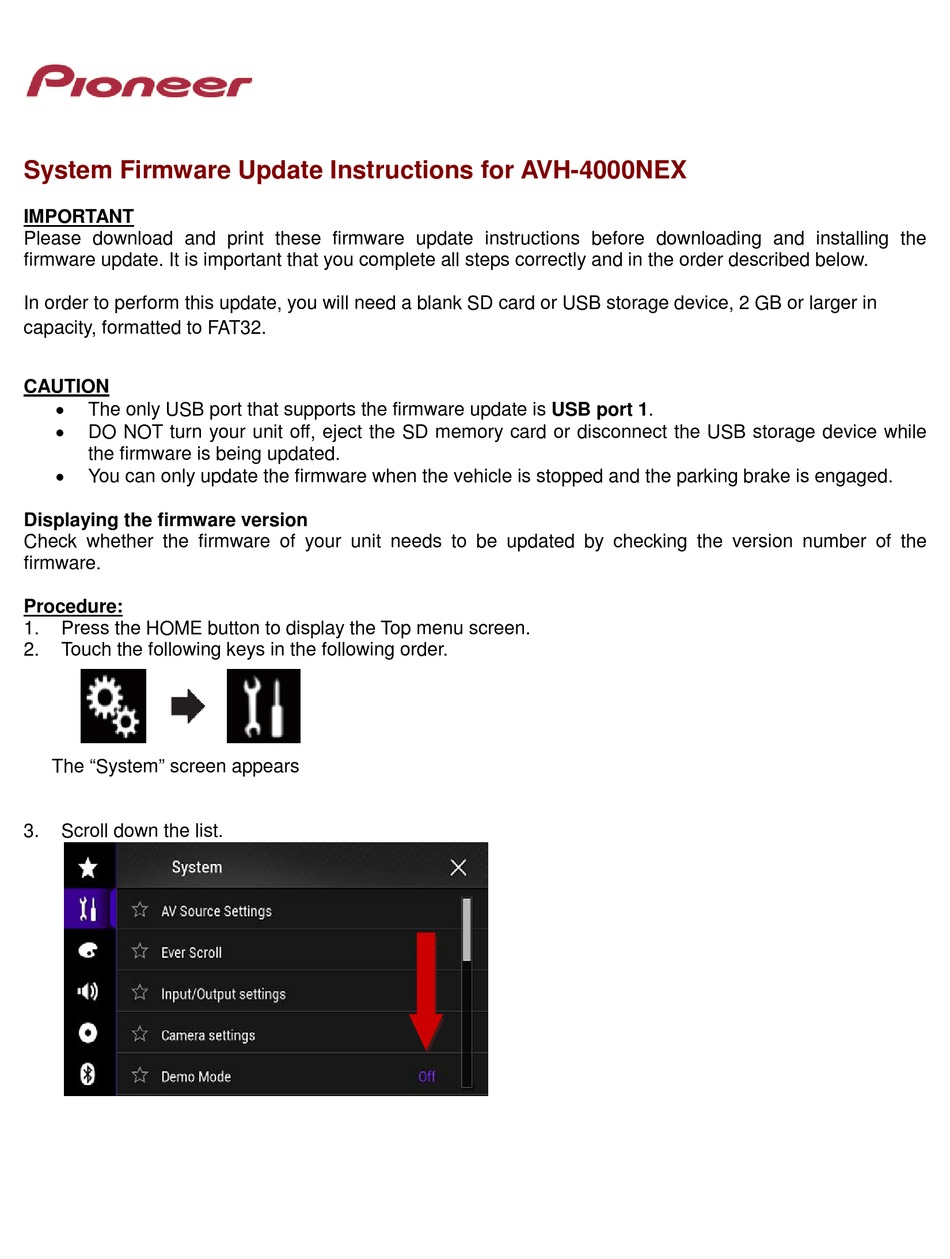 Pioneer Avh P1400dvd Firmware Update