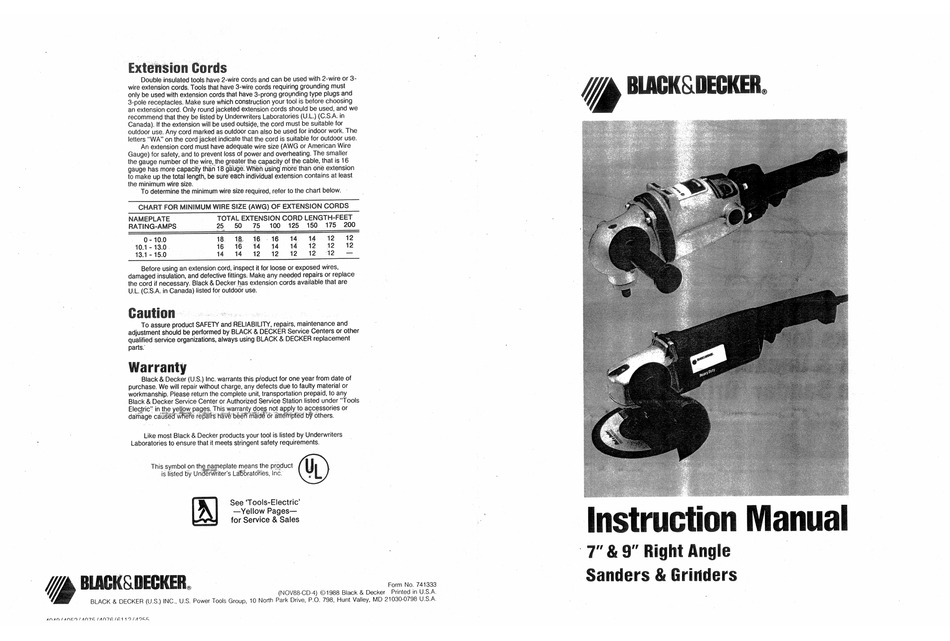 BLACK & DECKER 7" INSTRUCTION MANUAL Pdf Download ManualsLib