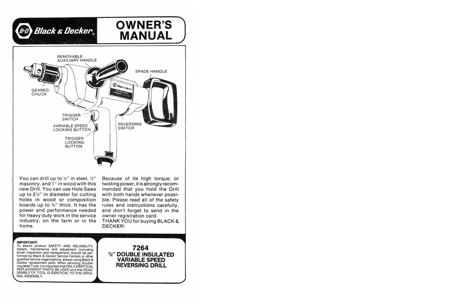 User manual Black & Decker STB3620L (English - 124 pages)