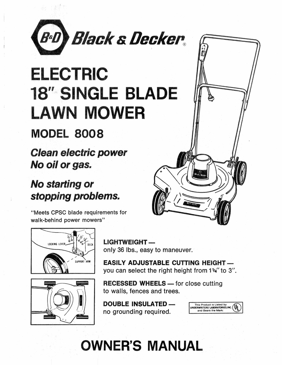 BLACK DECKER 8008 OWNER S MANUAL Pdf Download ManualsLib