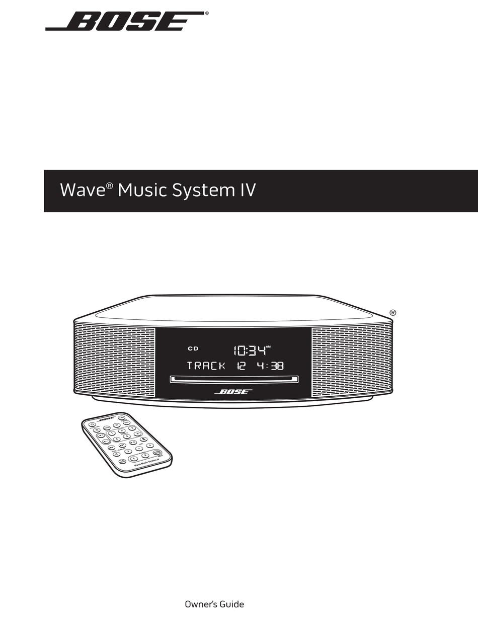 Bose Wave Music System Iv Owner S Manual Pdf Download Manualslib