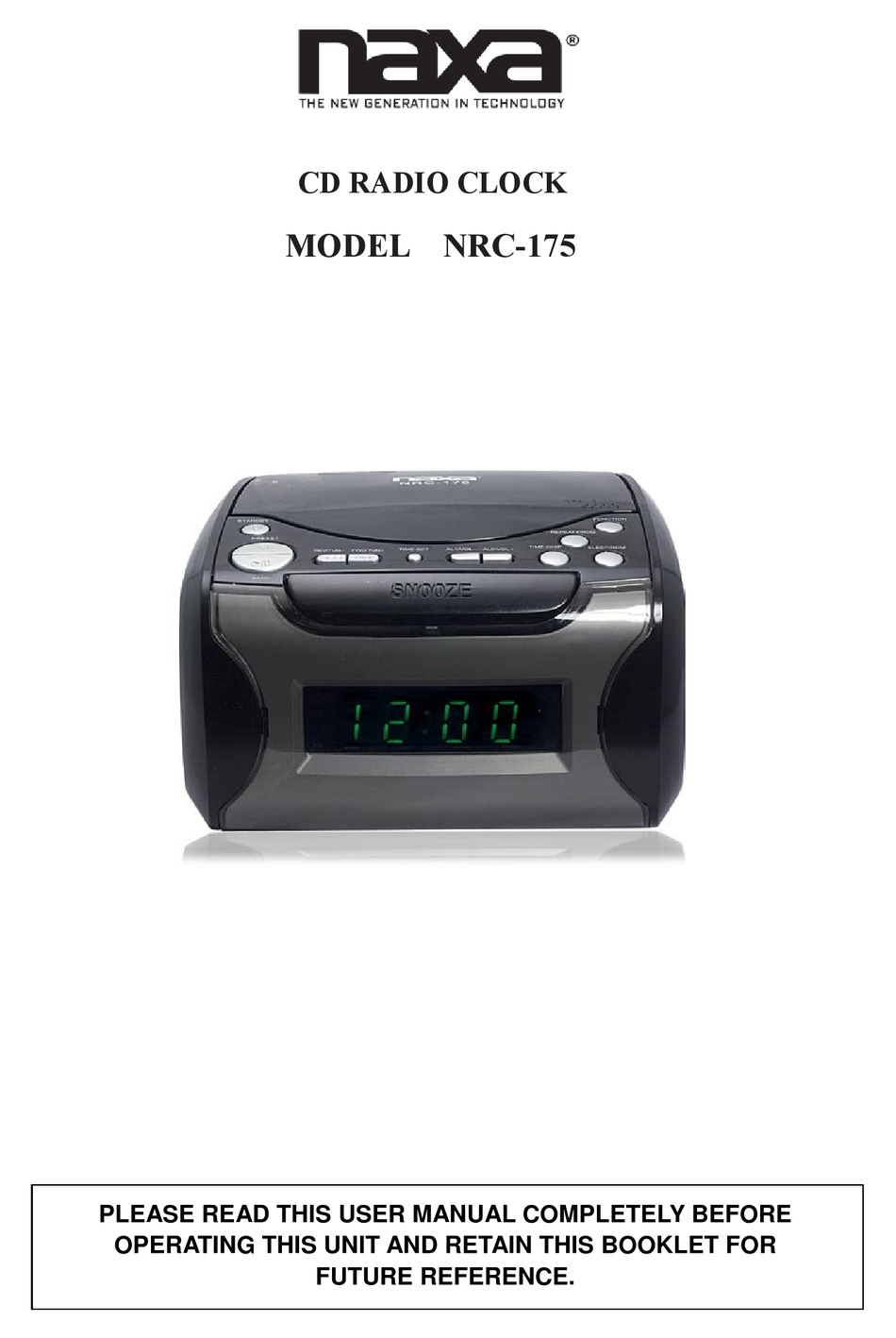 NAXA NRC175 MANUAL Pdf Download ManualsLib