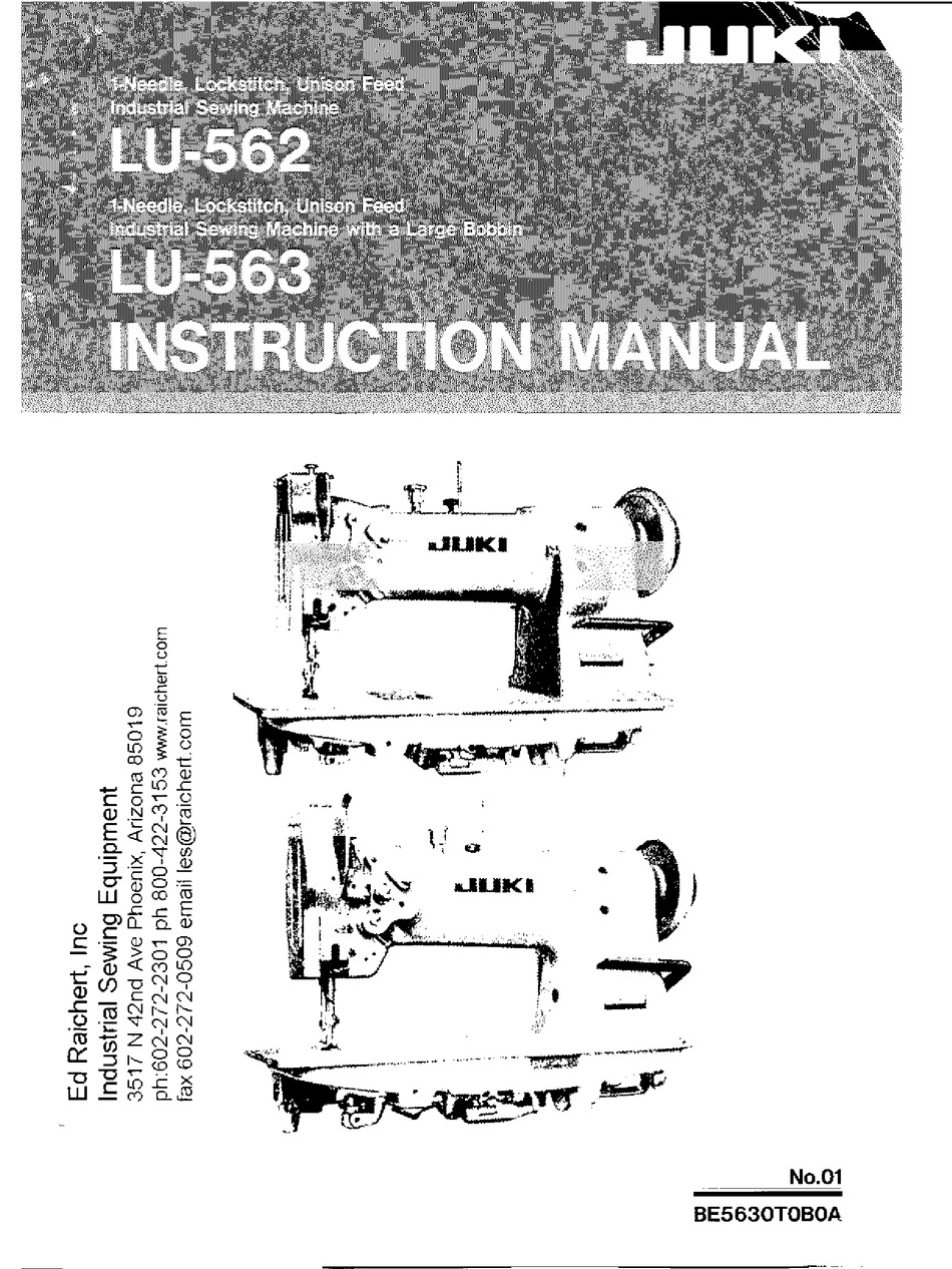 JUKI LU-562 INSTRUCTION MANUAL Pdf Download | ManualsLib