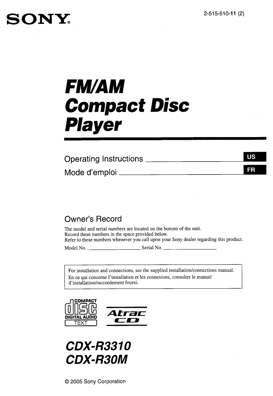 Sony Cdx R30m Operating Instructions - Sony Cdx R30m Wiring Diagram Sony Cdx R30m Operating Instructions - Sony Cdx R30m Wiring Diagram