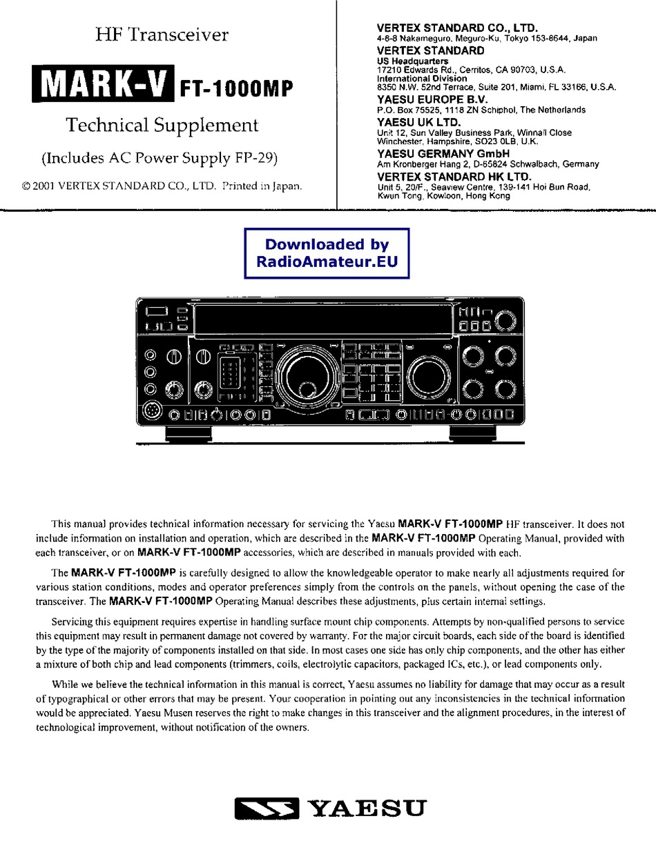 Yaesu ft 1000mp схема