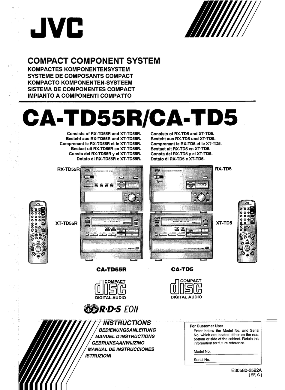 JVC CATD55R INSTRUCTIONS MANUAL Pdf Download ManualsLib