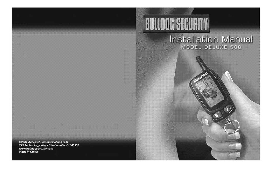 Bulldog Security Deluxe 500 Installation Manual Pdf Download Manualslib