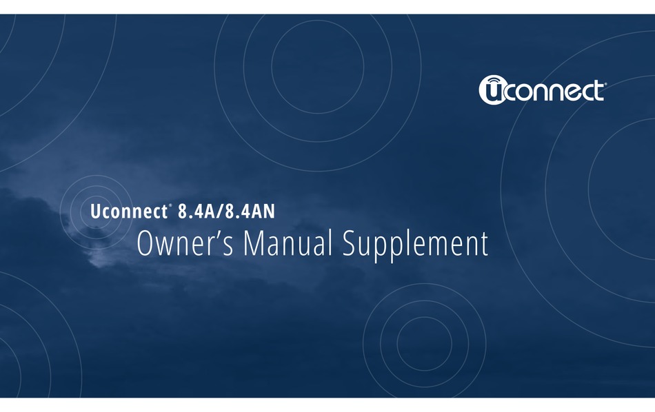 UCONNECT 8.4A OWNER'S MANUAL SUPPLEMENT Pdf Download | ManualsLib