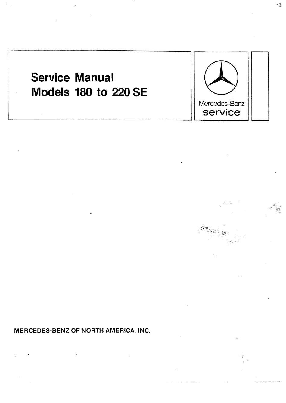 MERCEDES MANUAL 1993 BOOK SERVICE INTRODUCTION MB REPAIR 124 129 140 201 