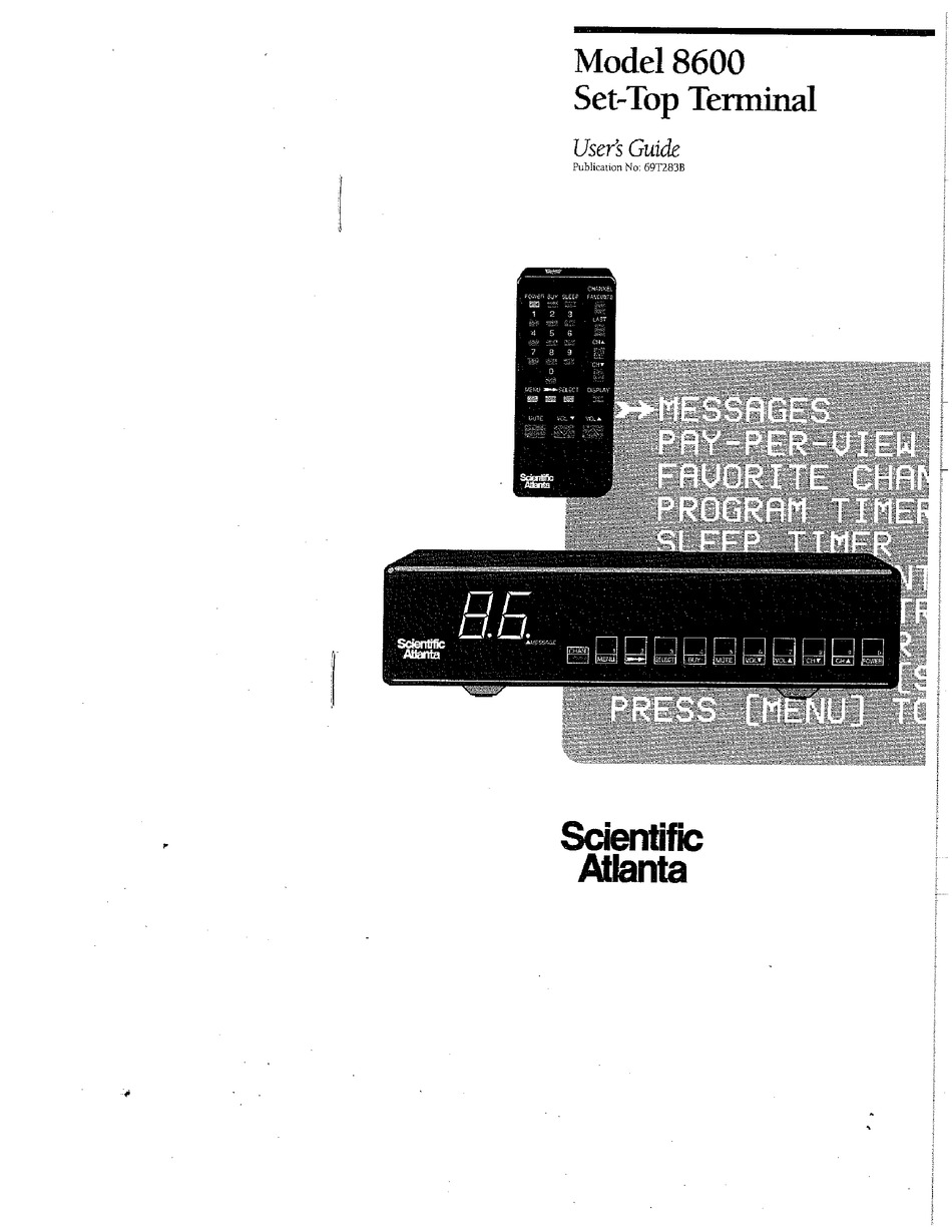 Scientific Atlanta 8600 User Manual Pdf Download Manualslib