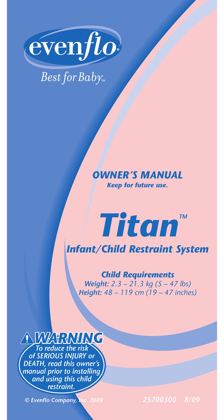 evenflo titan elite