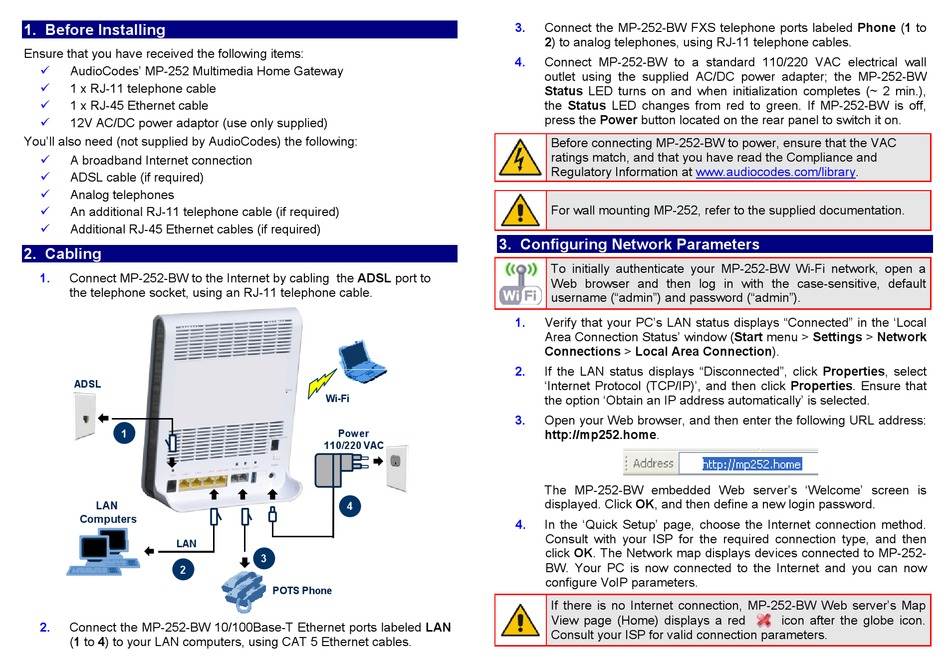 audiocodes mp 118 manual