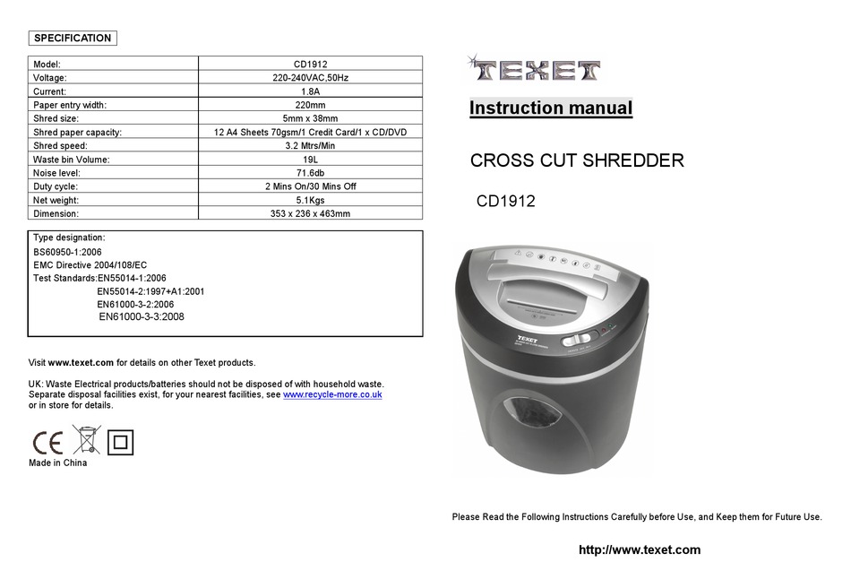 TEXET CD1912 INSTRUCTION MANUAL Pdf Download ManualsLib