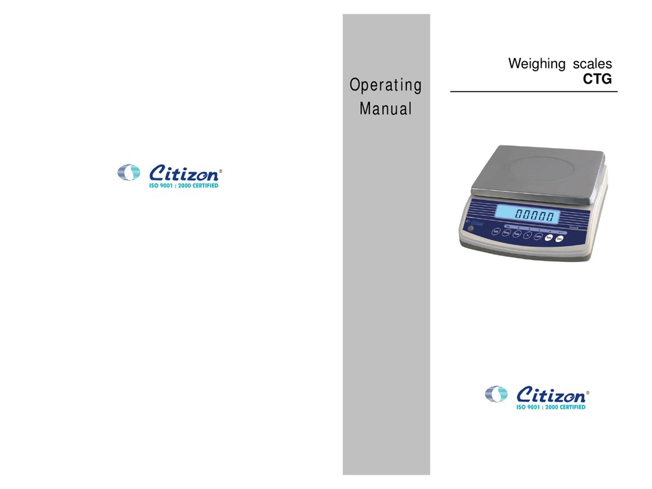 Citizen Ctg Series Operating Manual Pdf Download Manualslib