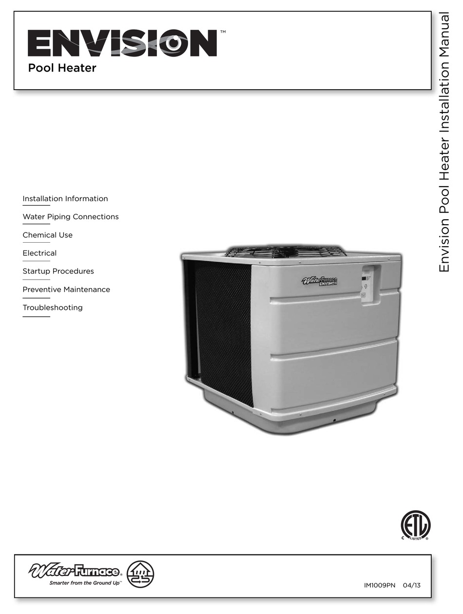WATER FURNACE ENVISION INSTALLATION INFORMATION Pdf Download ManualsLib
