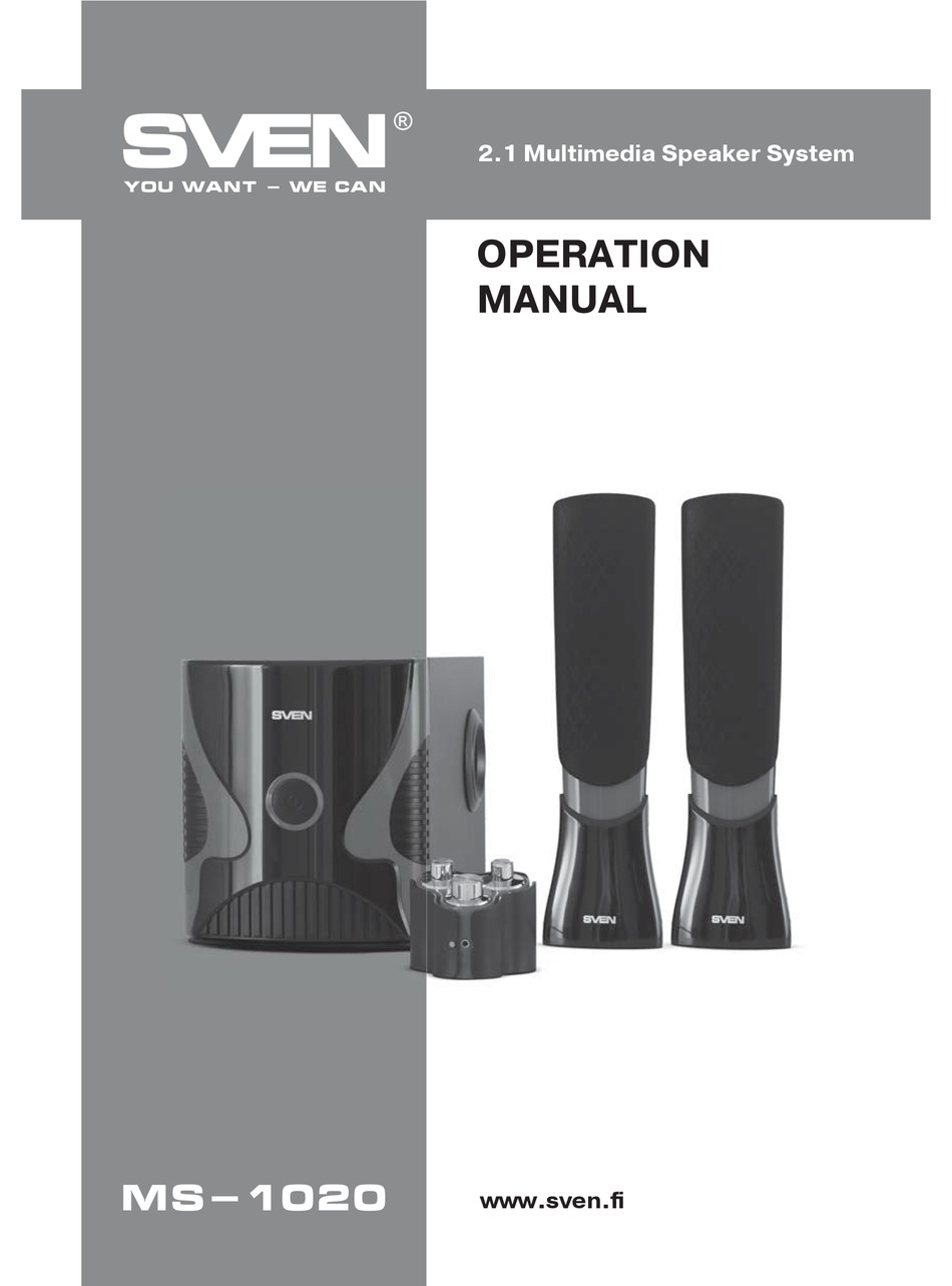 Sven Ms 10 Operation Manual Pdf Download Manualslib