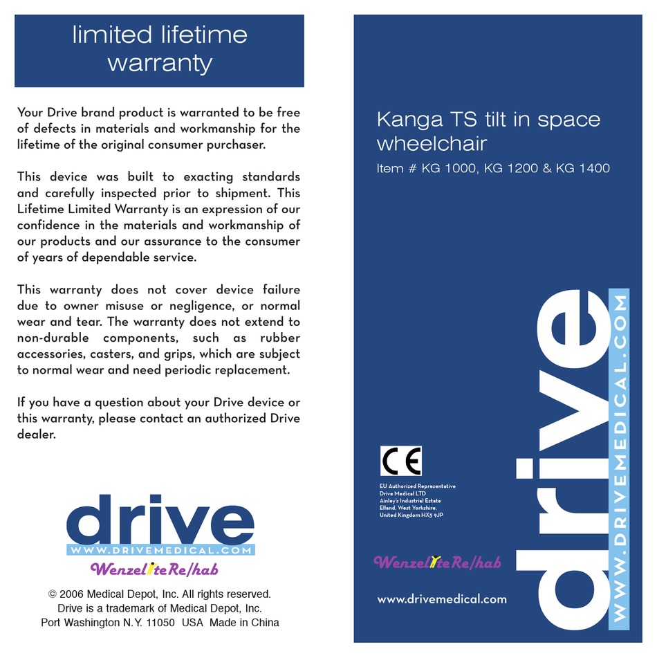 DRIVE KANGA TS USER MANUAL Pdf Download ManualsLib