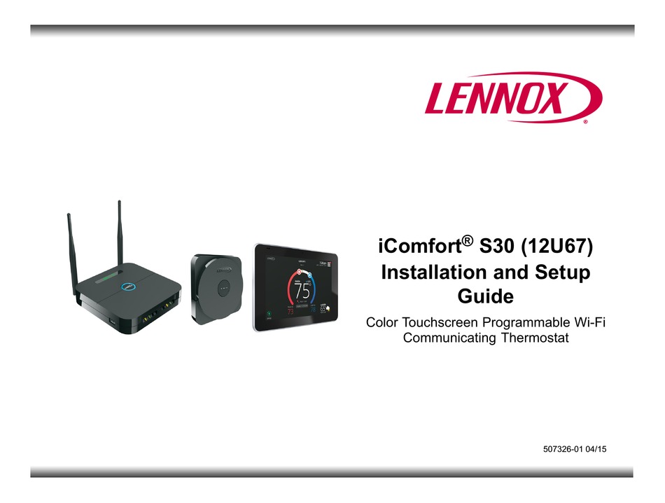 LENNOX ICOMFORT S30 INSTALLATION AND SETUP MANUAL Pdf Download | ManualsLib