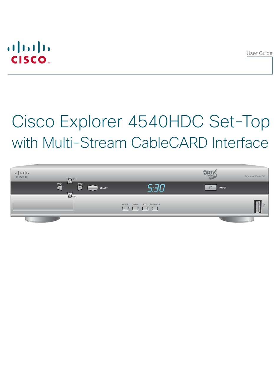 CISCO EXPLORER 4540HDC USER MANUAL Pdf Download ManualsLib