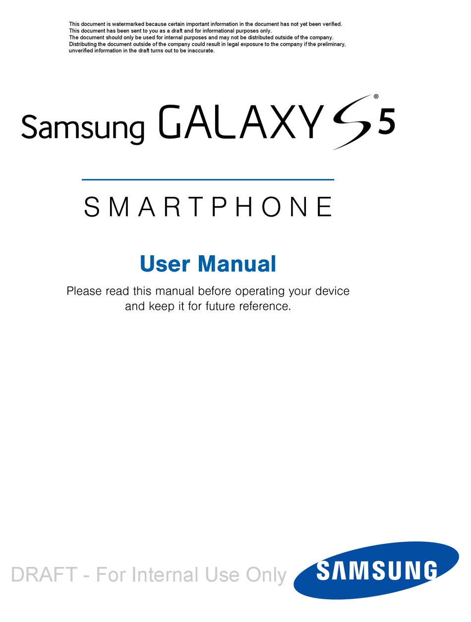 SAMSUNG GALAXY S5 USER MANUAL Pdf Download ManualsLib