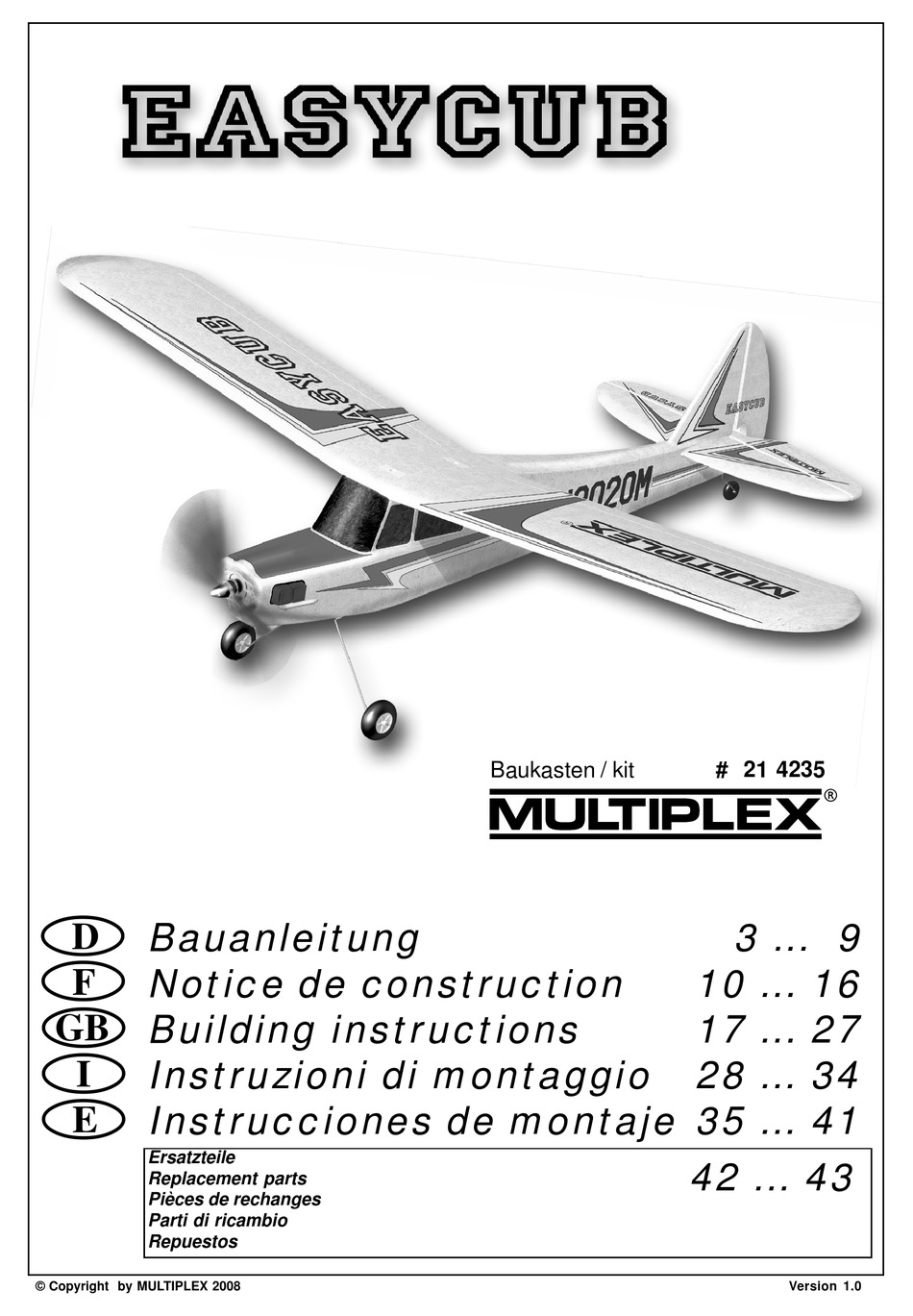 multiplex-easycub-building-instructions-pdf-download-manualslib