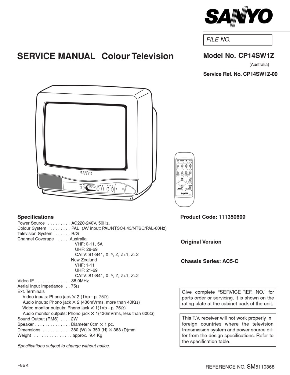 User manual Sanyo ECJ-HC55S (English - 21 pages)