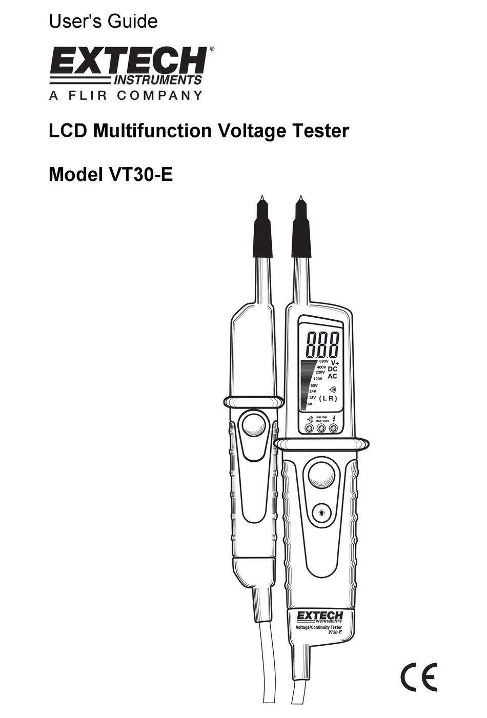 Extech VT30 LCD Multifunction Voltage Tester 480v AAA for sale online 