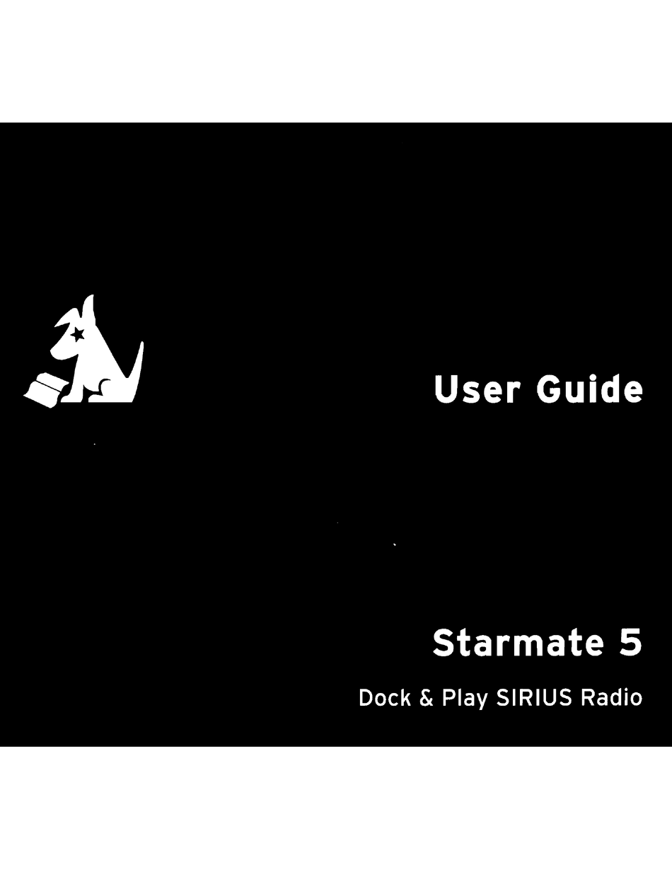 SIRIUS XM RADIO STARMATE STS USER MANUAL Pdf Download ManualsLib