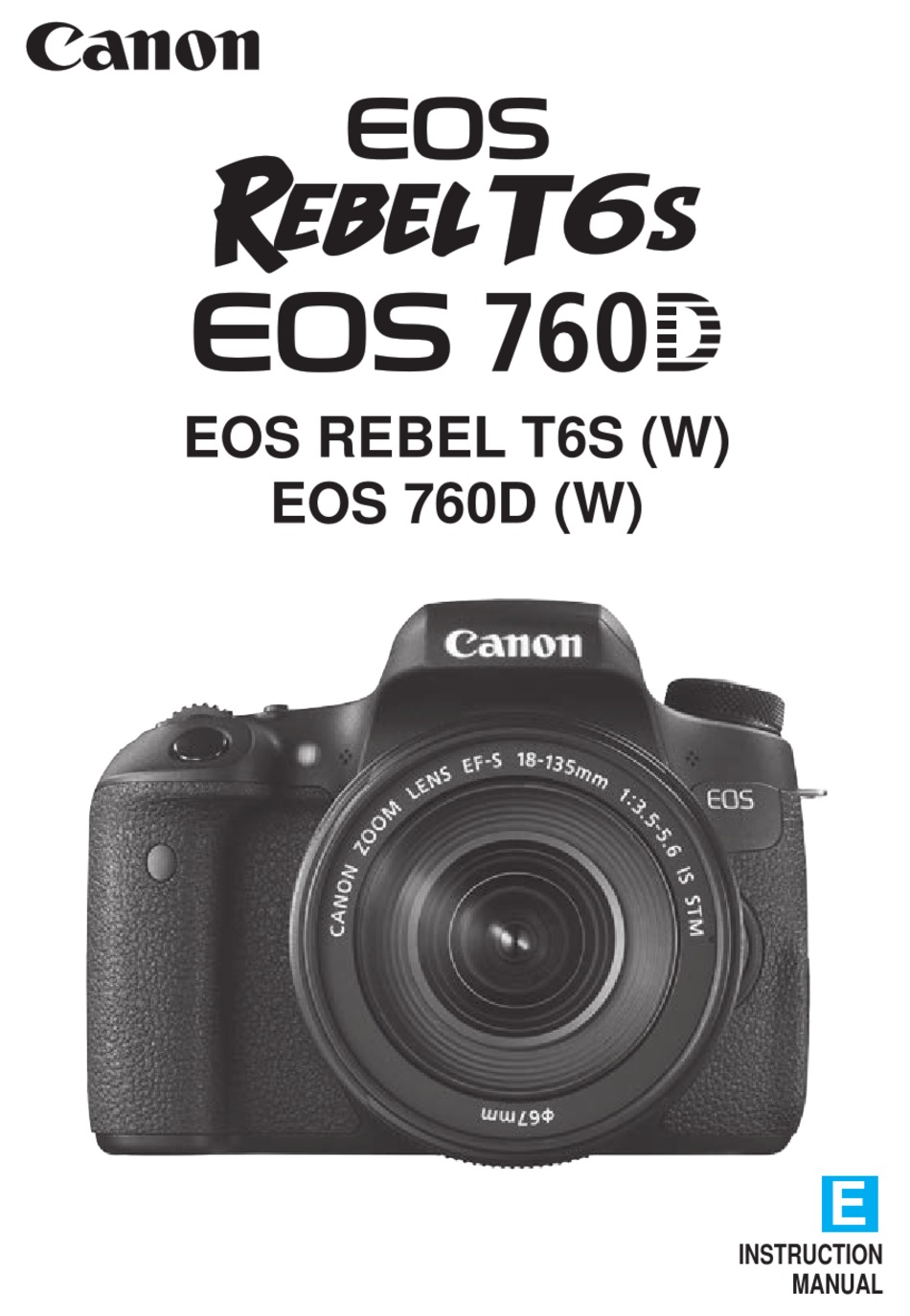 CANON EOS REBEL T6S INSTRUCTION MANUAL Pdf Download ManualsLib