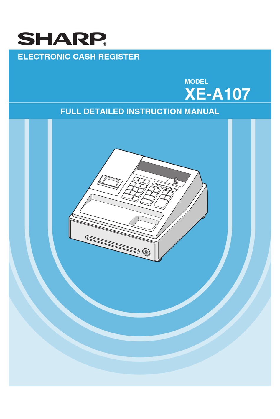 XE-A107 SHARP XEA107 registratore di cassa gestione chiave si trasforma in tutte le posizioni & Cassetto 