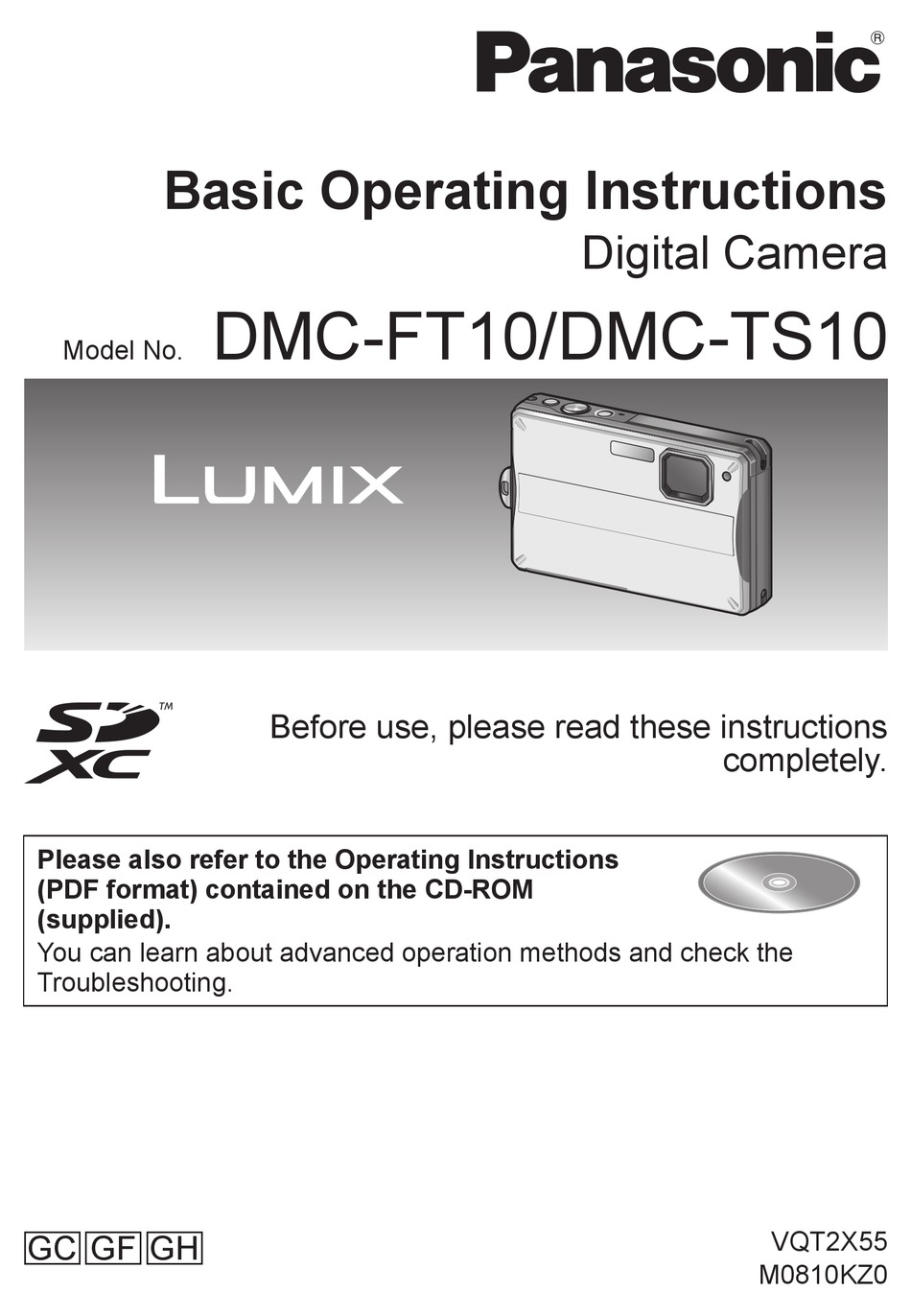 PANASONIC LUMIX DMCFT10 OPERATING INSTRUCTIONS MANUAL Pdf Download