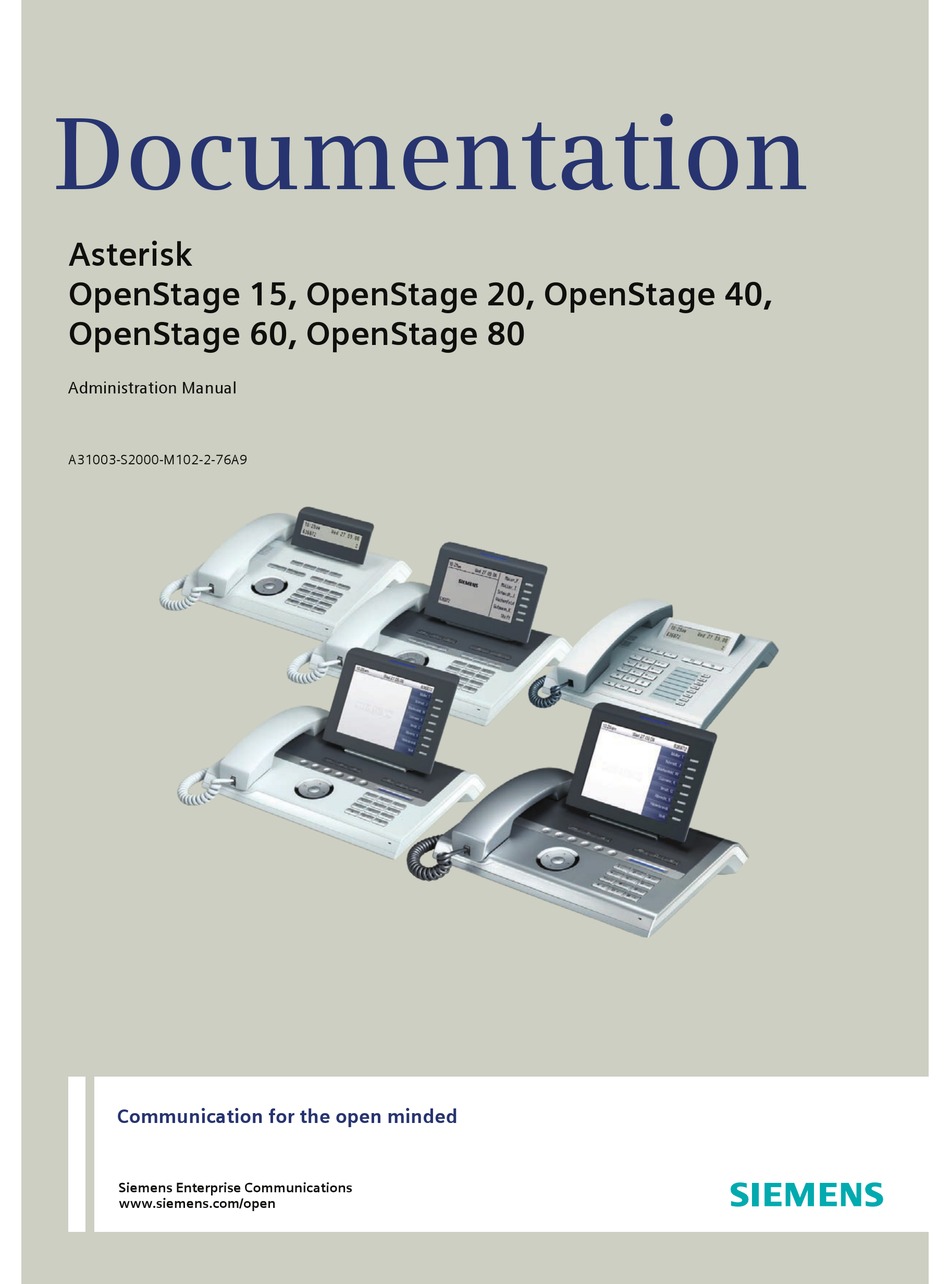 Siemens Openstage 15 Administration Manual Pdf Download Manualslib
