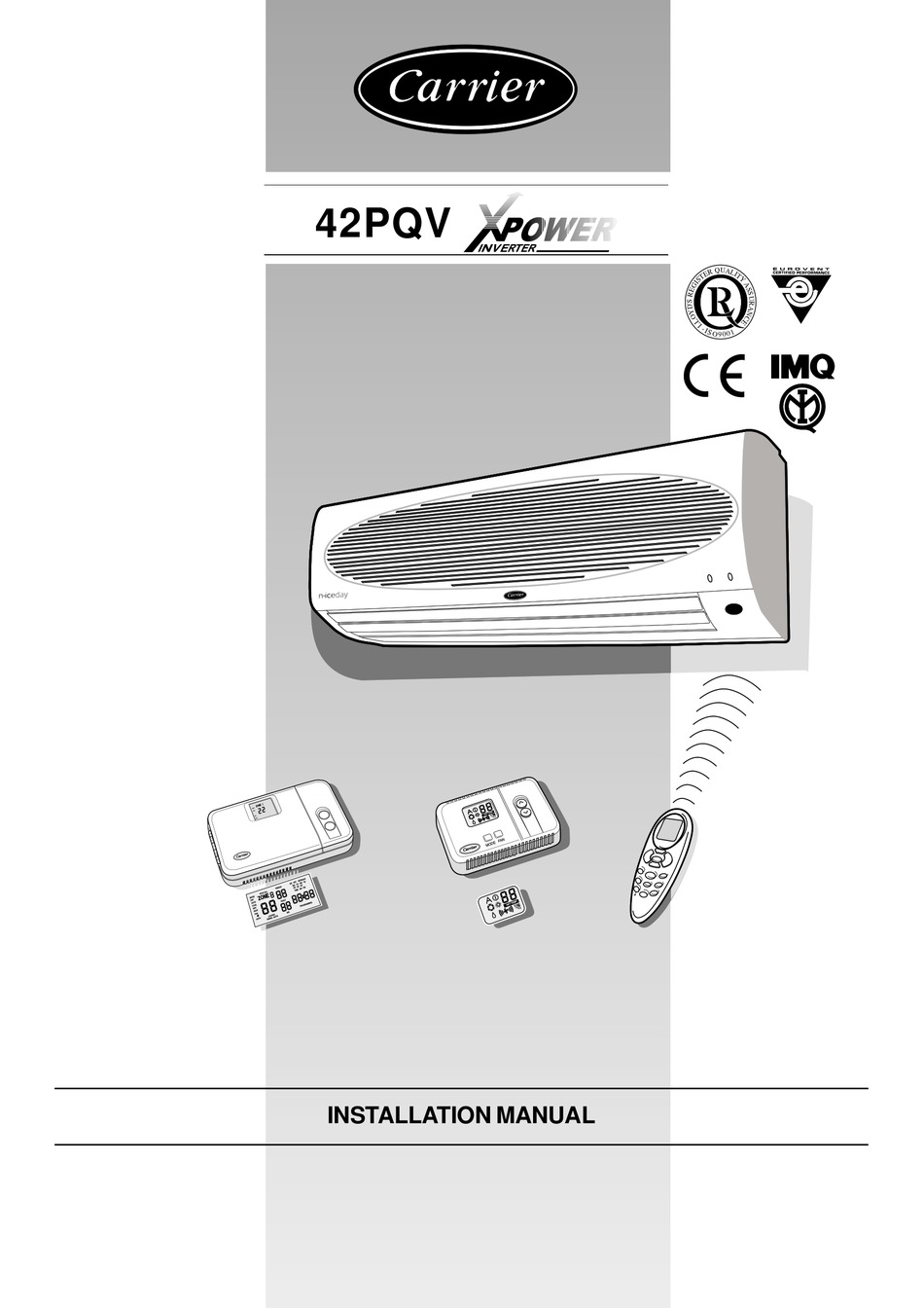 CARRIER 42PQV INSTALLATION MANUAL Pdf Download | ManualsLib