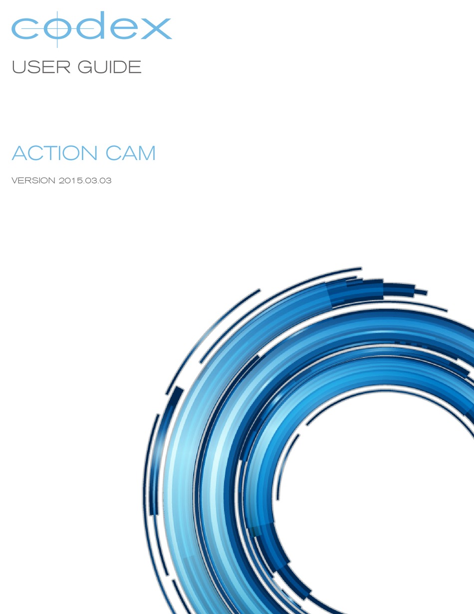 CODEX ACTION CAM USER MANUAL Pdf Download ManualsLib