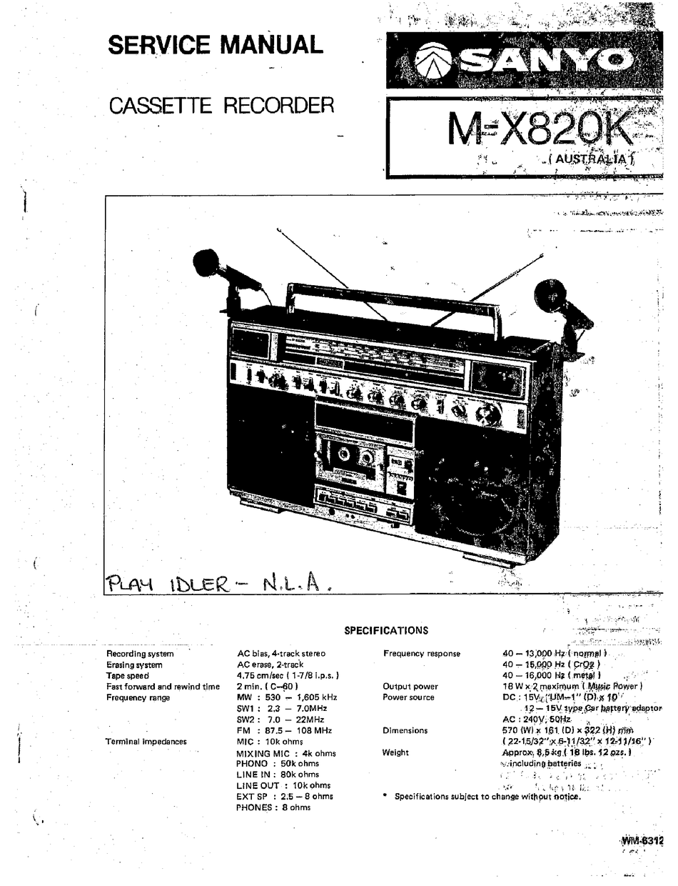 Sanyo m w2k схема