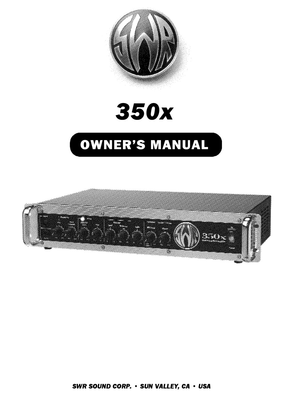 SWR 350X OWNER'S MANUAL Pdf Download | ManualsLib