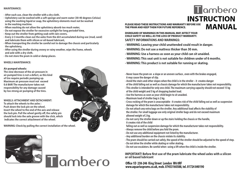 TUTEK TAMBERO INSTRUCTION MANUAL Pdf Download | ManualsLib