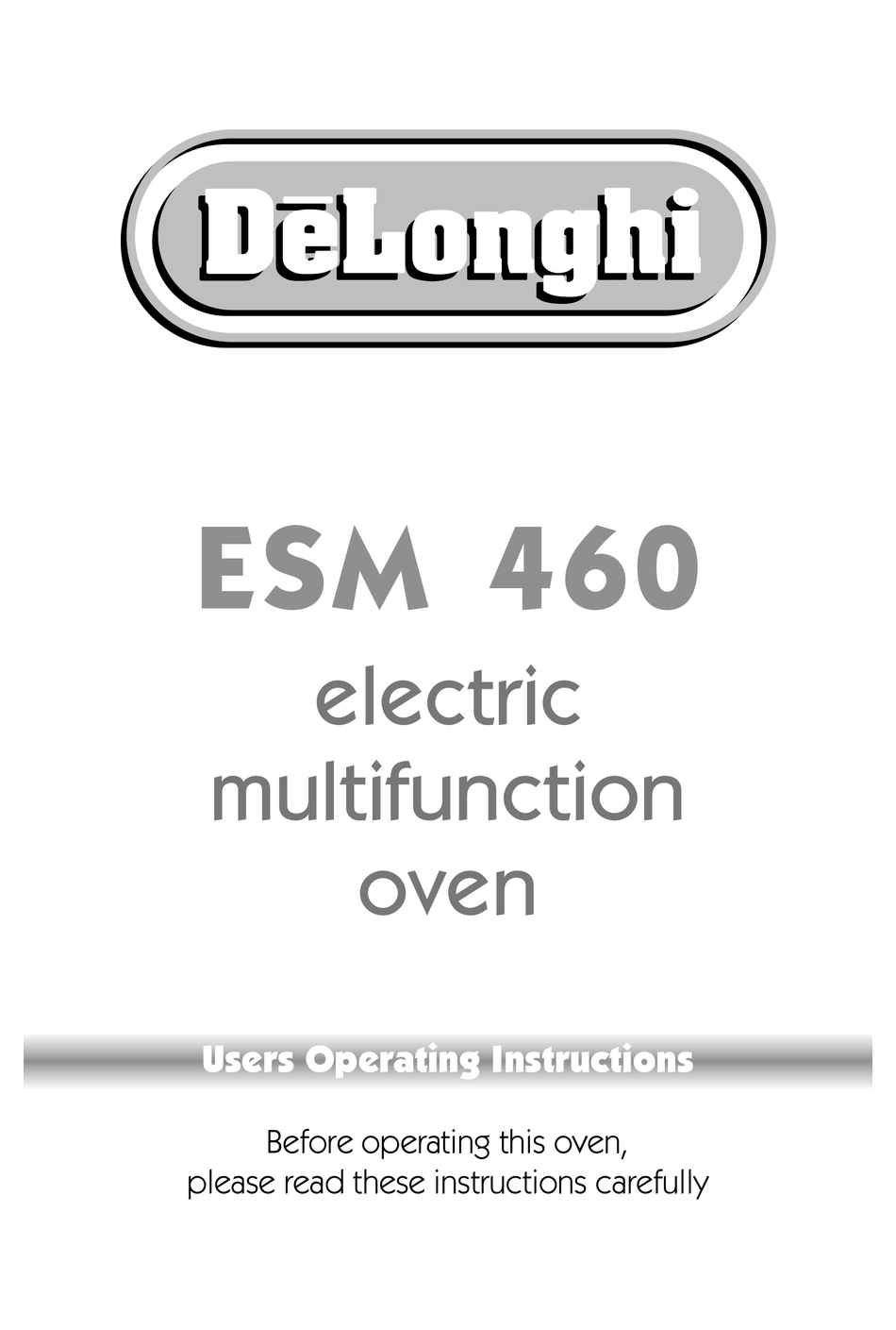 DELONGHI ESM 460 USER OPERATING INSTRUCTIONS MANUAL Pdf Download