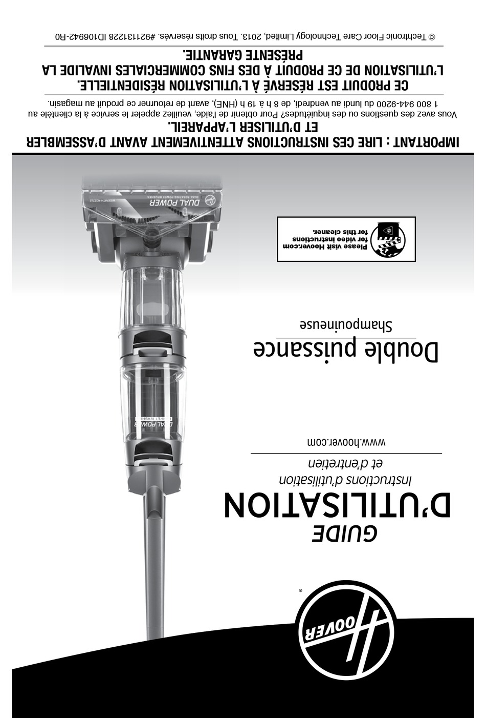 HOOVER DUAL POWER OWNER'S MANUAL Pdf Download | ManualsLib