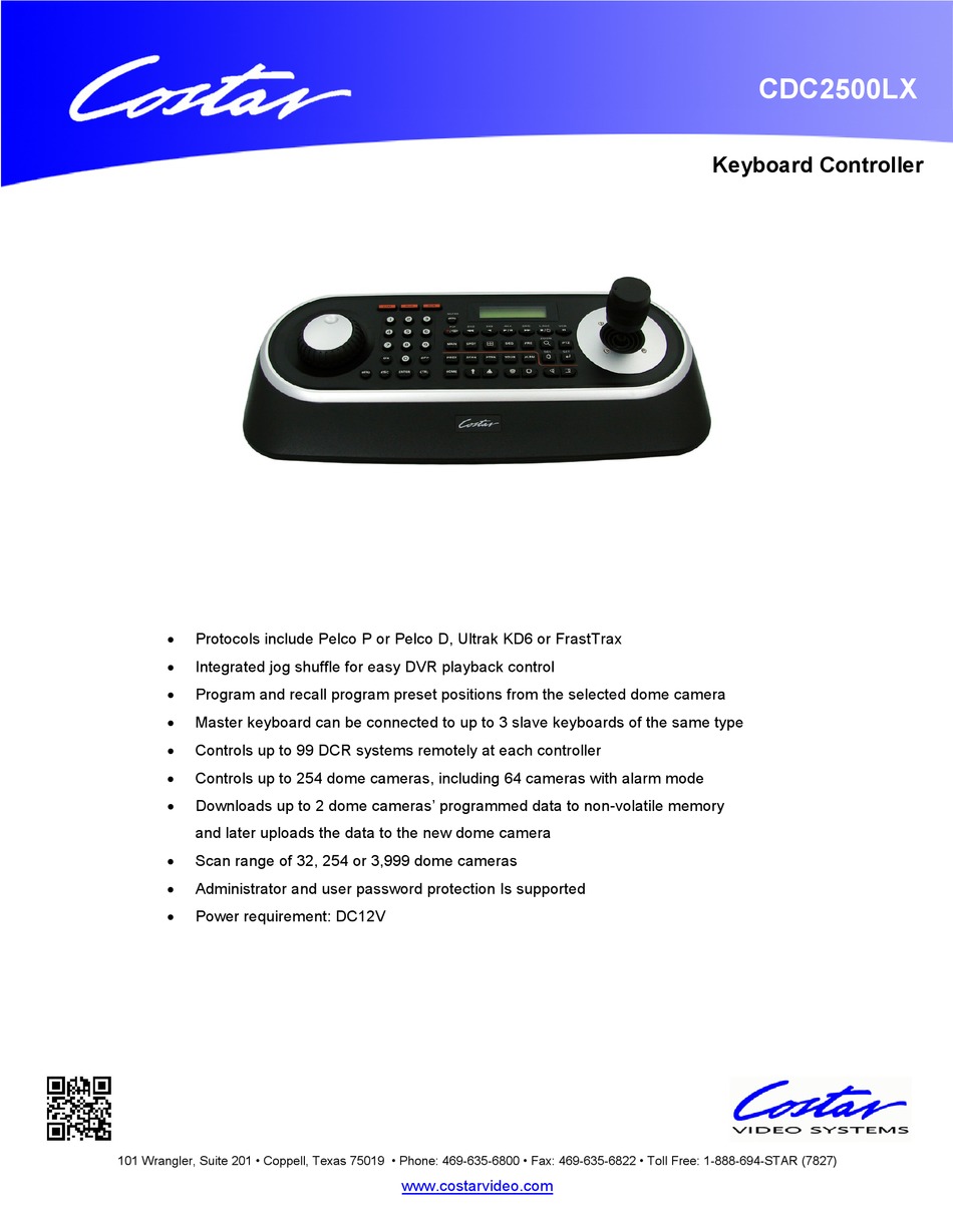 COSTAR CDC2500LX USER MANUAL Pdf Download | ManualsLib