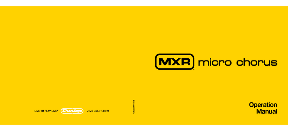 MXR MICRO CHORUS M148 OPERATION MANUAL Pdf Download | ManualsLib