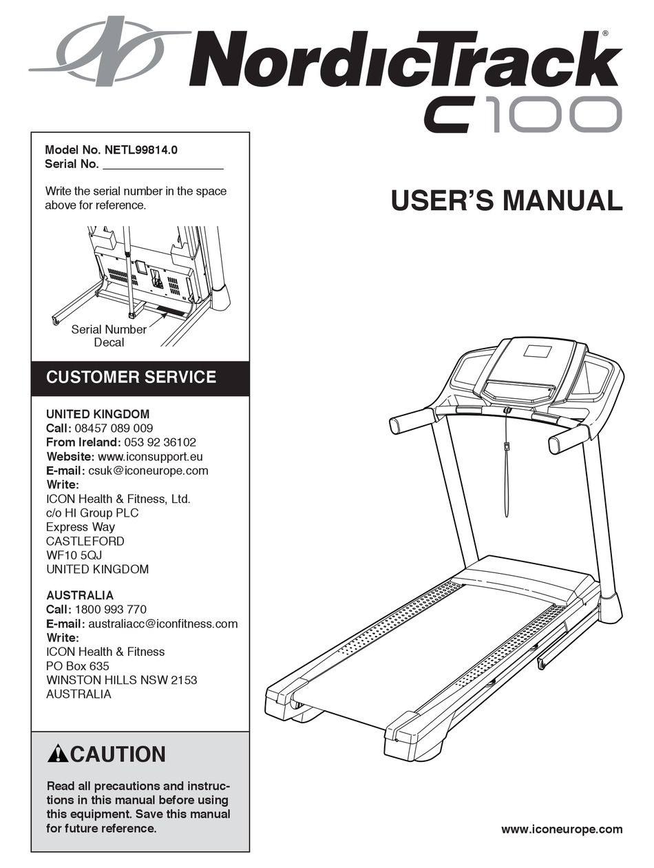 nordictrack c100 folding treadmill