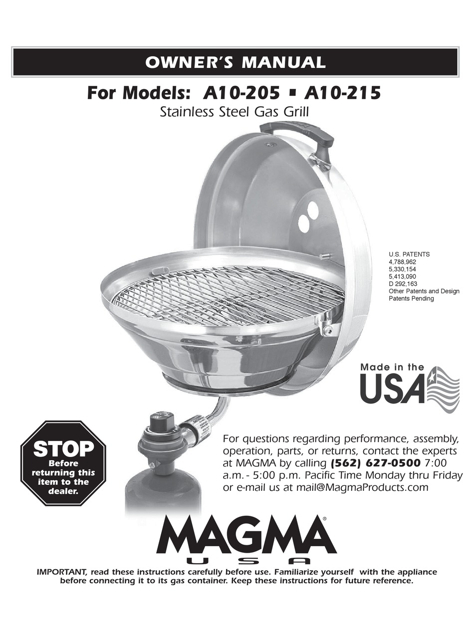 Magma A10 1218 Owner's Manual