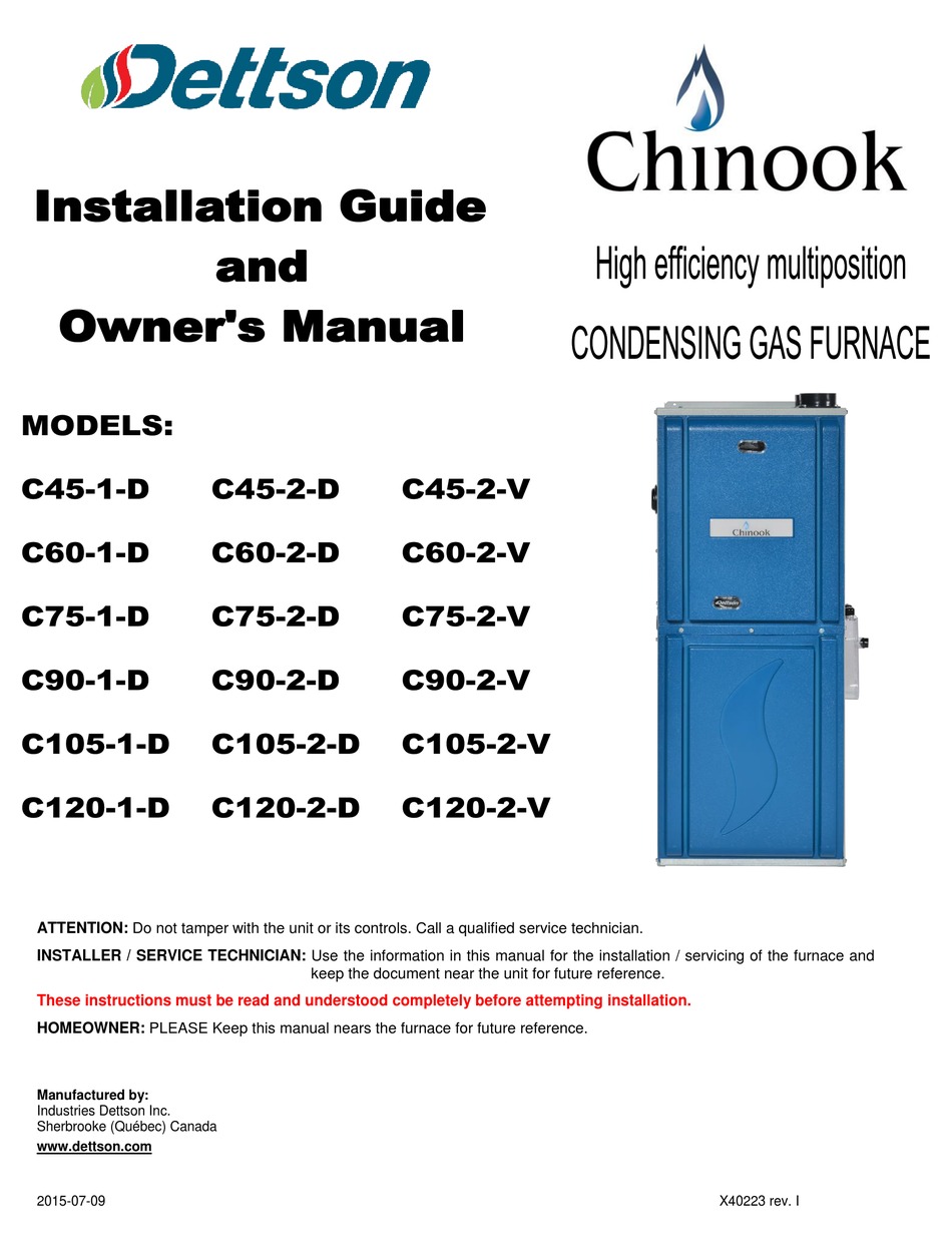 Dettson C45 1 D Installation Manual And User S Manual Pdf Download Manualslib