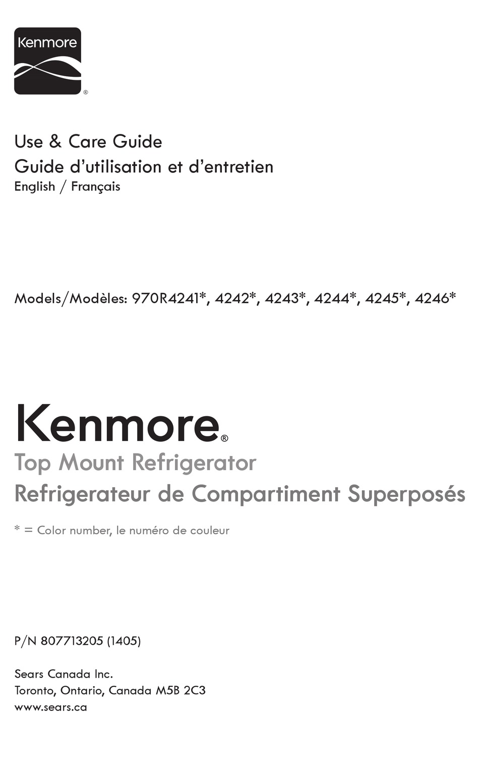 Kenmore 970r4241 Series Use Care Manual Pdf Download Manualslib