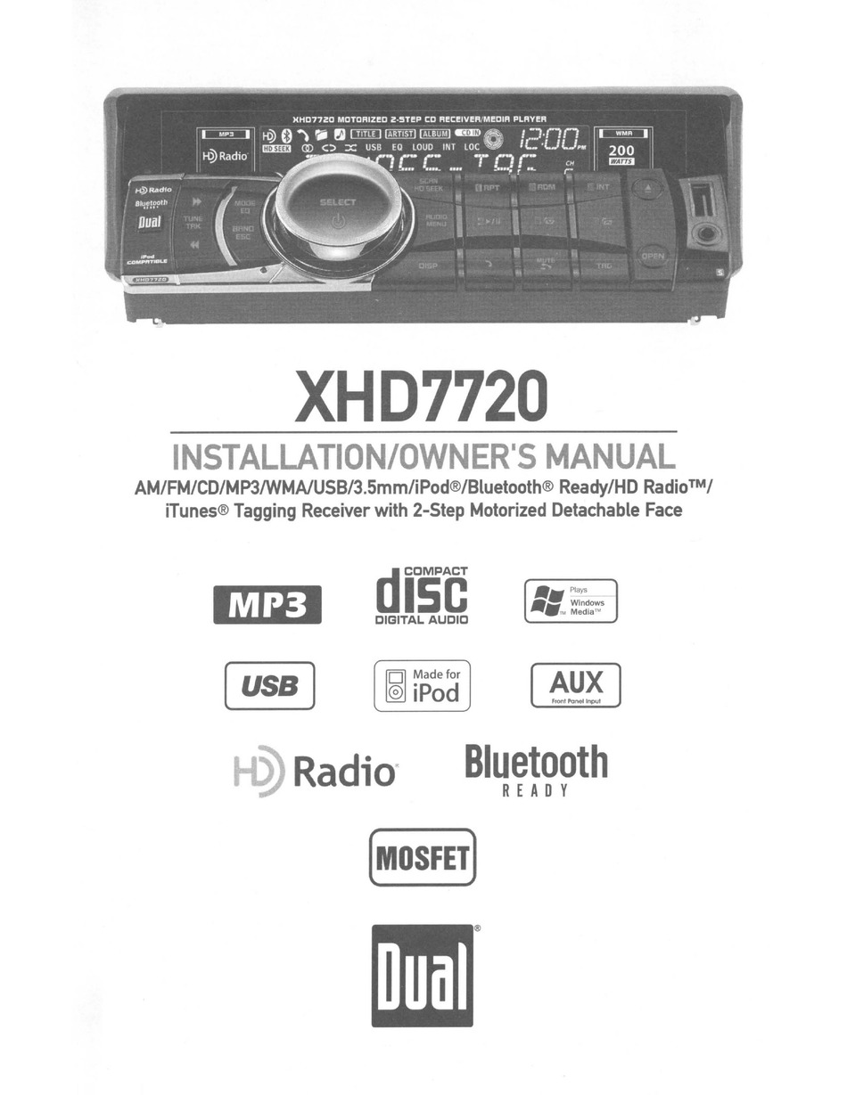 DUAL XHD7720 INSTALLATION & OWNER'S MANUAL Pdf Download | ManualsLib