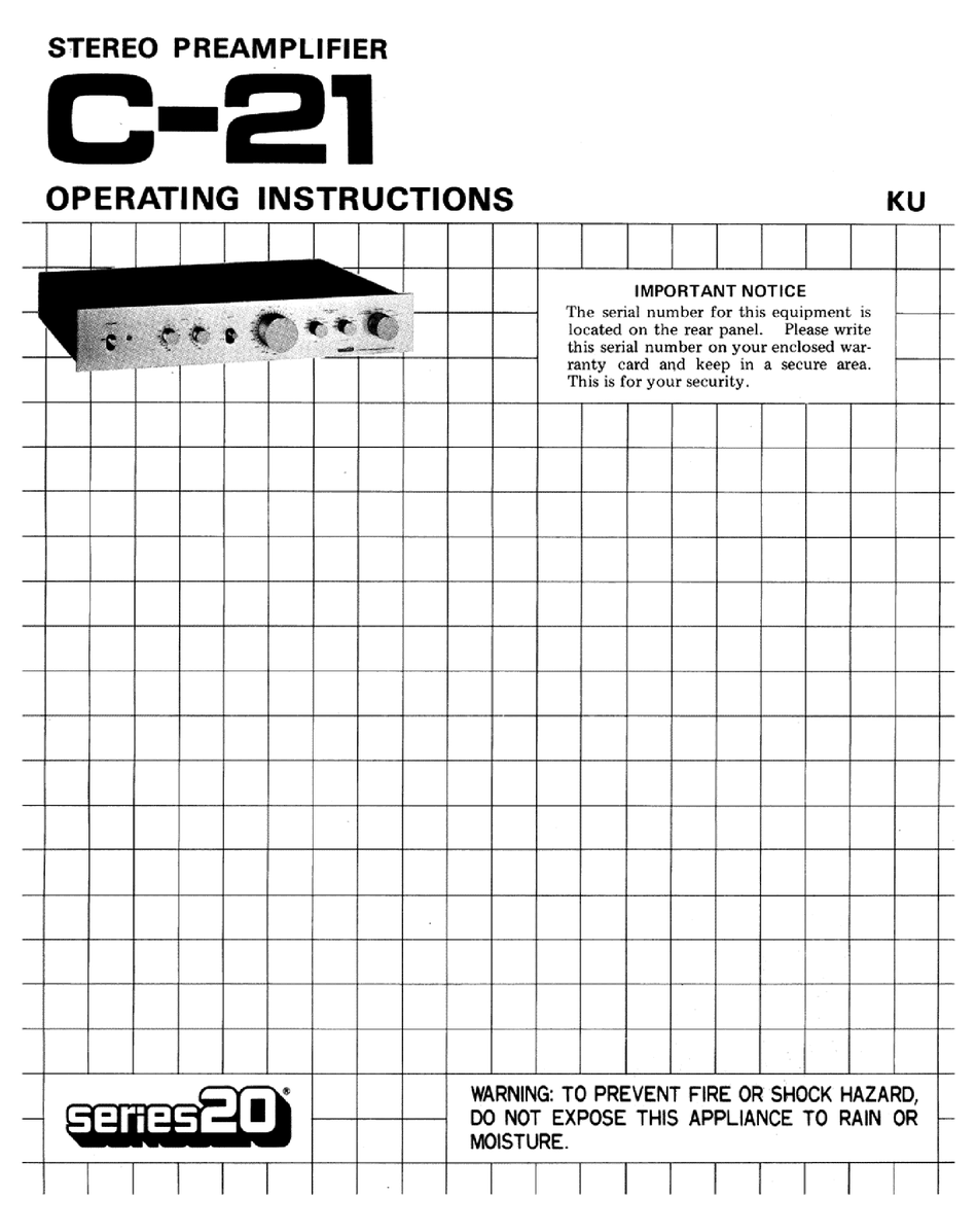 PIONEER C-21 OPERATING INSTRUCTIONS MANUAL Pdf Download | ManualsLib