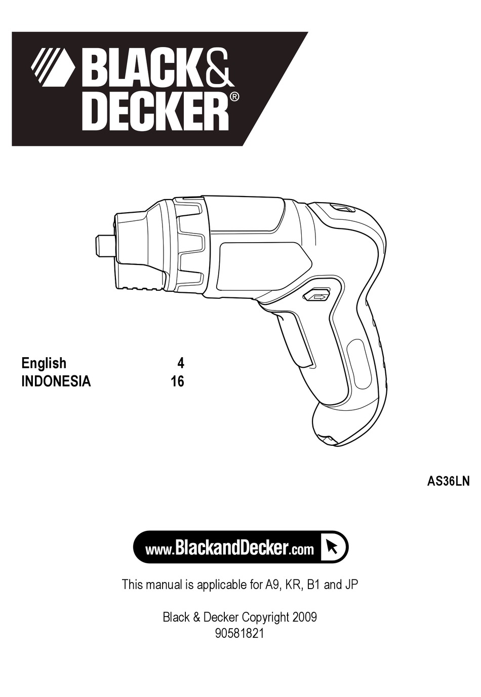 BLACK & DECKER PIVOT DRIVER PP360 USER MANUAL Pdf Download