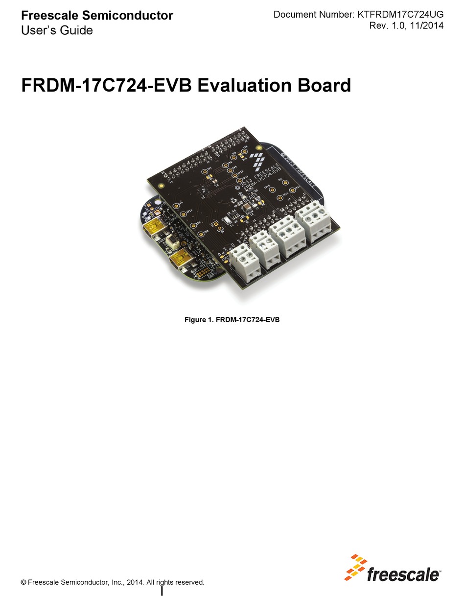FREESCALE SEMICONDUCTOR FRDM17C724EVB USER MANUAL Pdf Download